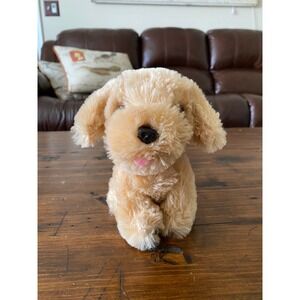Chelsea Teddy Bear‎ Co Puppy Dog Plush Tan Shaggy Sitting Stuffed Animal 6 Inch